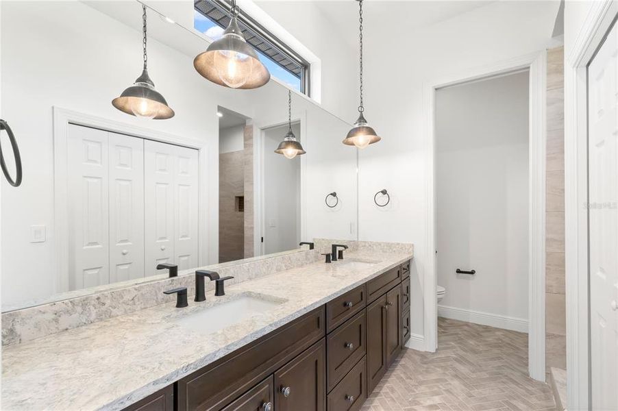 Furnished interior view inside a new home in , Crystal Beach (Image 16).