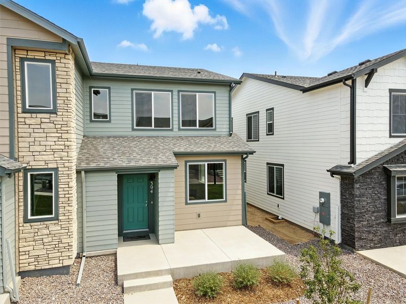 Exterior details and patio area of a home in Pintail Commons at Johnstown Village, Johnstown (Image 1). Exterior details and patio area of a home in Pintail Commons at Johnstown Village, Johnstown (Image 1).