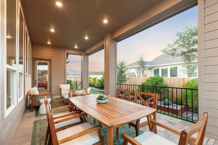 Exterior details and patio area of a home in Meraki: 60ft. lots, Forney (Image 22).