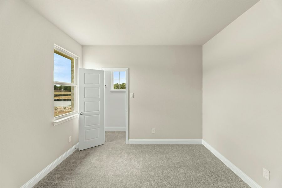 Representative unfurnished interior of a home built from the Bluebonnet by Kindred Homes in Dominion Park, Waxahachie (Image 16).