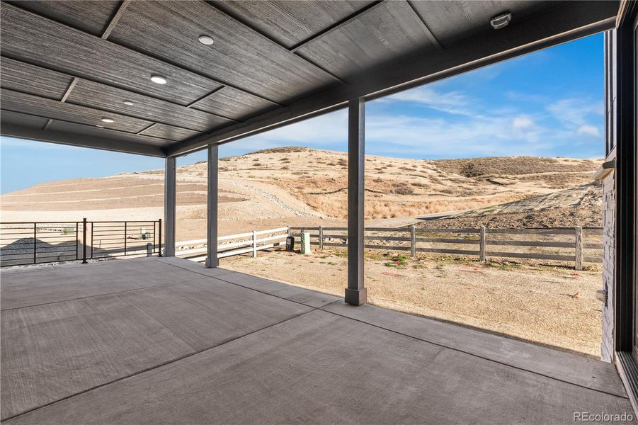 Exterior details and patio area of a home in Autograph at Lyric, Lone Tree (Image 3).