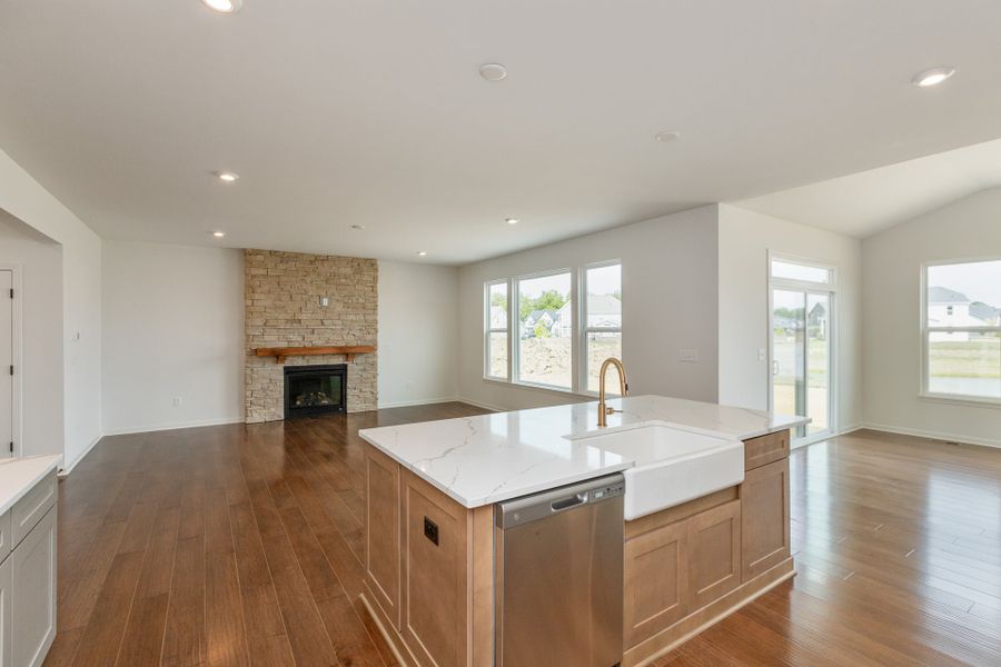 Representative furnished interior of a home built from the Grayson by Fischer Homes in Governor’s Preserve, Canton (Image 7).
