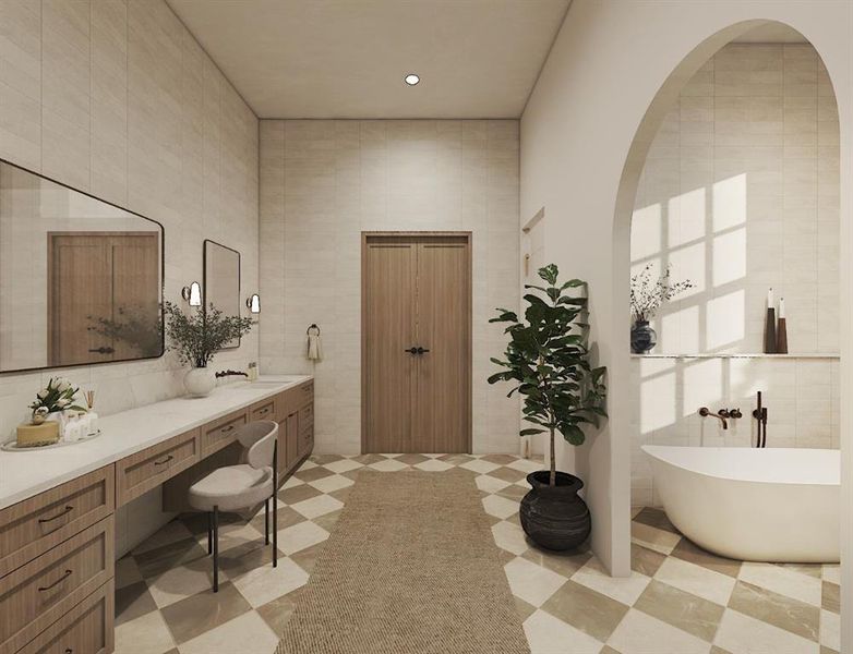 Furnished interior view inside a new home in , Dallas (Image 6).