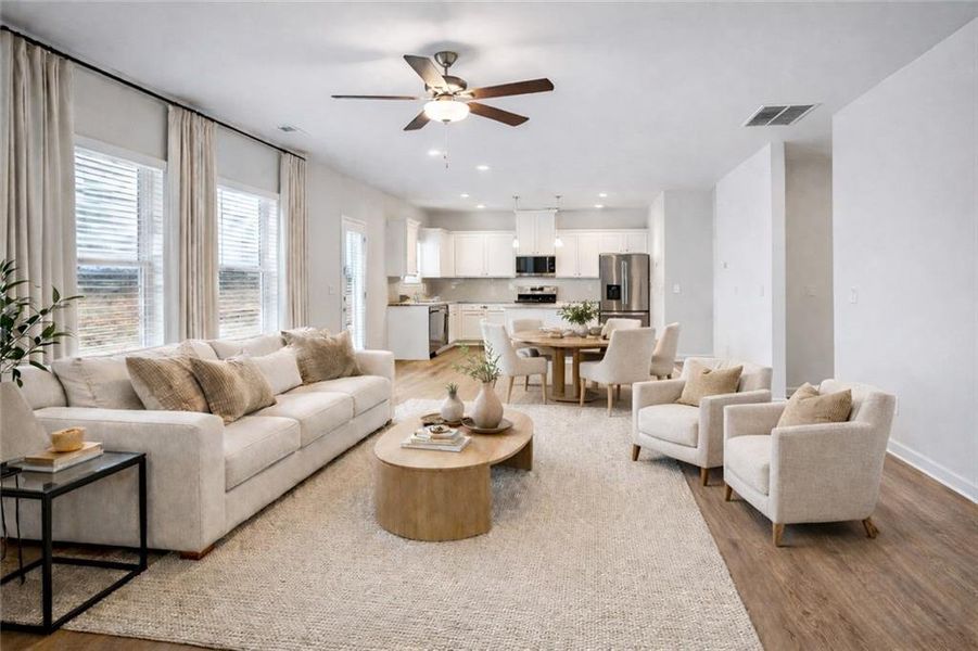 Furnished interior view inside a new home in The Hills at Cedar Creek, Winder (Image 5).