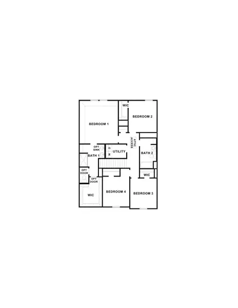 2D floor plan layout of this home in Pecan Creek, Temple, TX (Image 4).