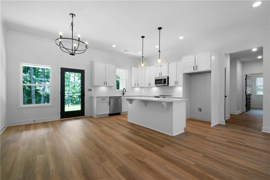 Furnished interior view inside a new home in , Dallas (Image 3).