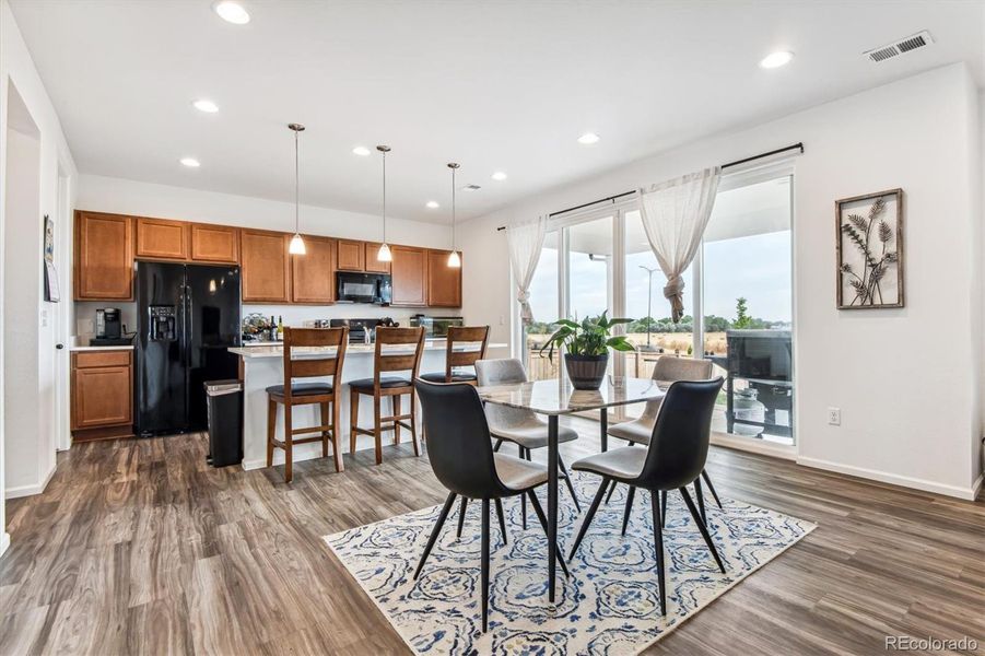 Dinning Area open to kitchen and Living Room