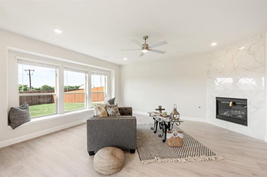 Furnished interior view inside a new home in Parks of Aledo, Aledo (Image 7).