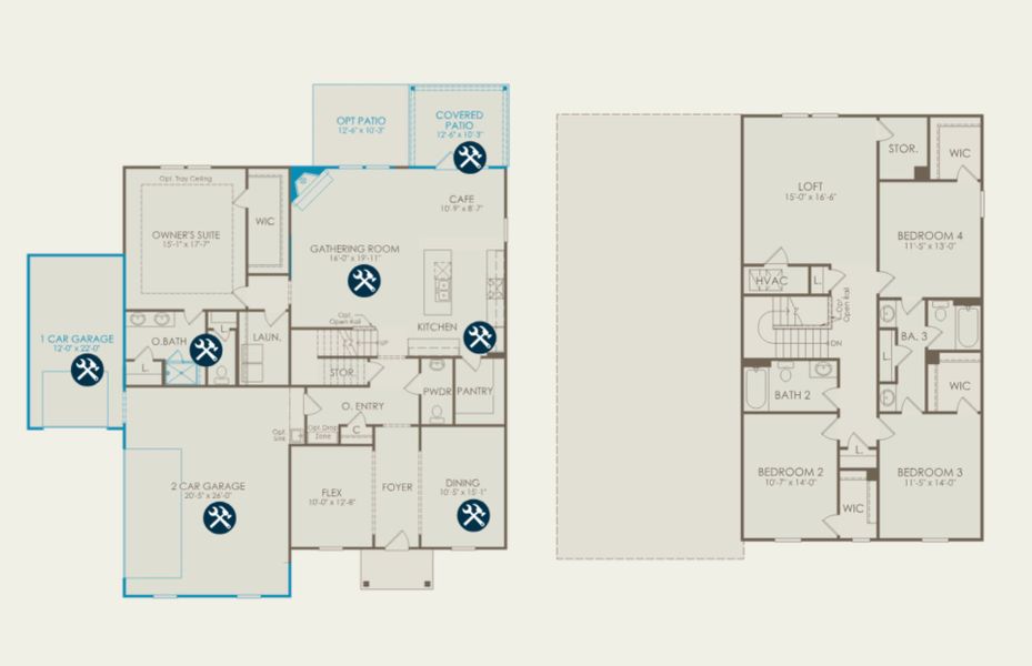 2D floor plan layout of this home in Oakleaf Chase, Blythewood, SC (Image 4). 2D floor plan layout of this home in Oakleaf Chase, Blythewood, SC (Image 4).