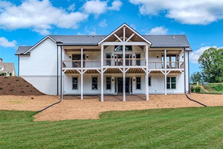 Exterior details and patio area of a home in , Blairsville (Image 51).