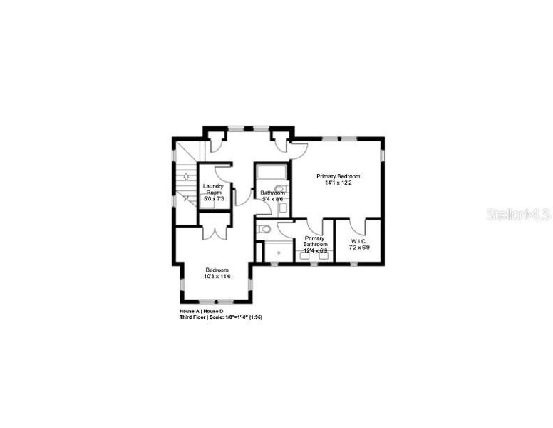 2D floor plan layout of this home in , St. Petersburg, FL (Image 6).