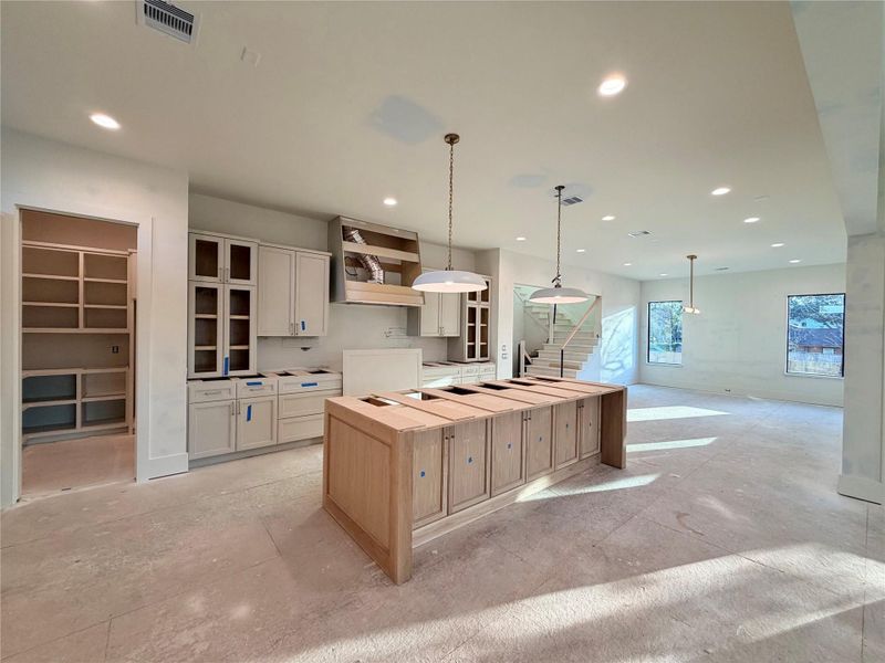 2203 Cheshire - Kitchen and Pantry and Dining Room - Construction Status as of 2/13/2026 2203 Cheshire - Kitchen and Pantry and Dining Room - Construction Status as of 2/13/2026