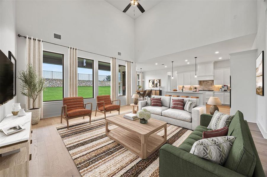 Furnished interior view inside a new home in Chatham Reserve, Providence Village (Image 3).