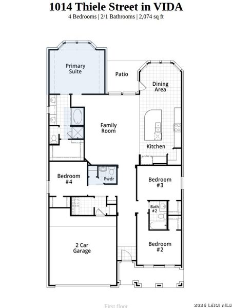 2D floor plan layout of this home in VIDA, San Antonio, TX (Image 2). 2D floor plan layout of this home in VIDA, San Antonio, TX (Image 2).