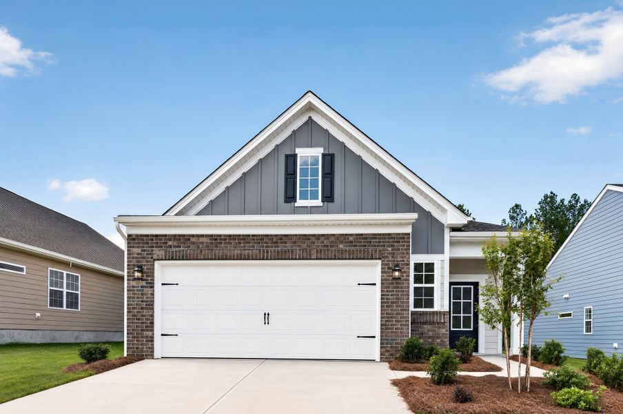 Front exterior of a new home in Roselyn, Lancaster, SC, highlighting curb appeal (Image 1). Front exterior of a new home in Roselyn, Lancaster, SC, highlighting curb appeal (Image 1).