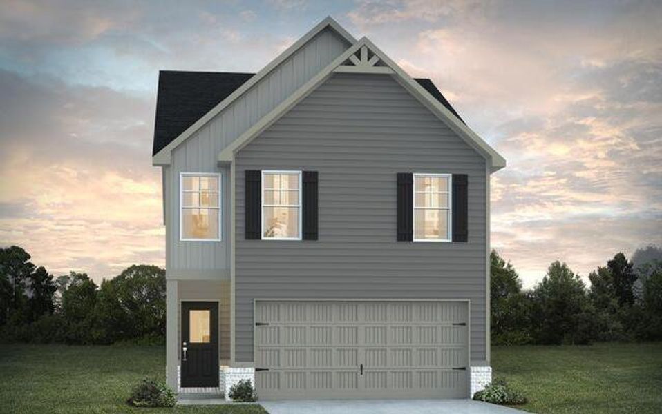 Front exterior of a new home in Jones Crossing, Hogansville, GA, highlighting curb appeal (Image 19).