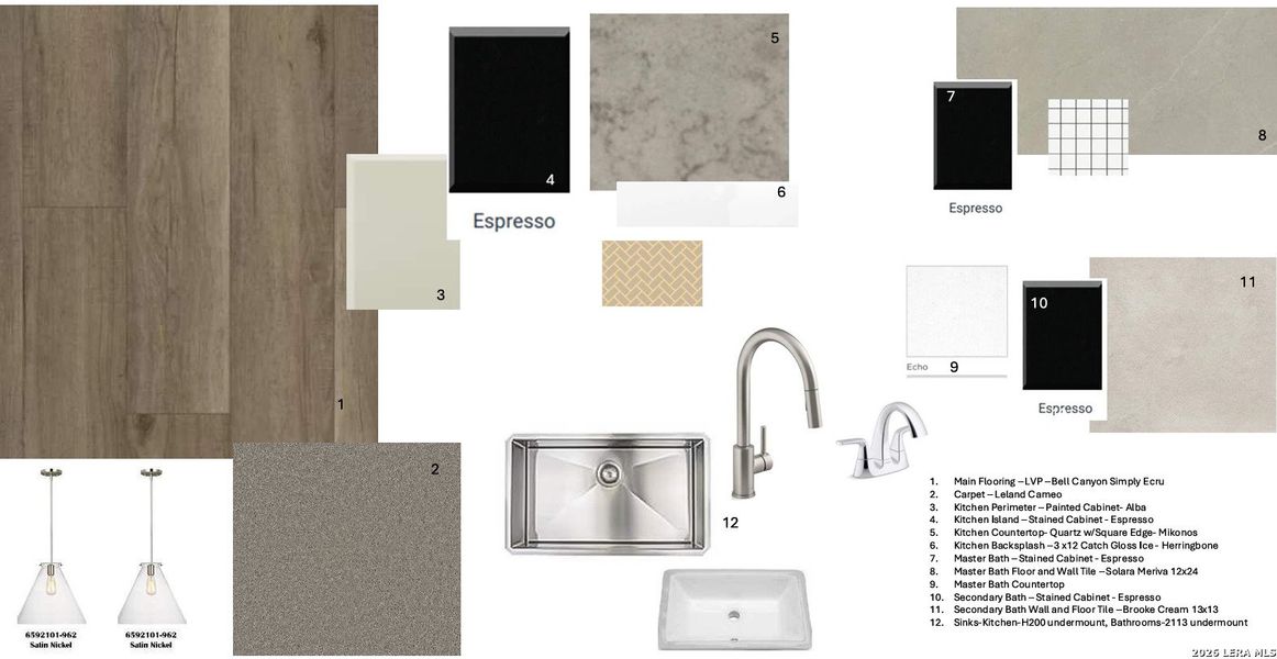 Sample of building materials used in homes in Davis Ranch, San Antonio (Image 5).
