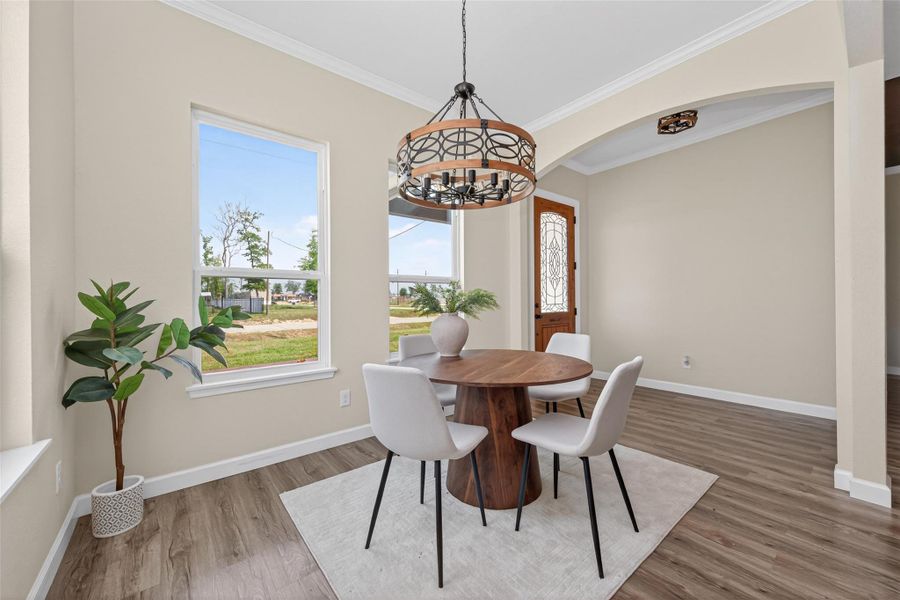Furnished interior view inside a new home in , Huffman (Image 7).