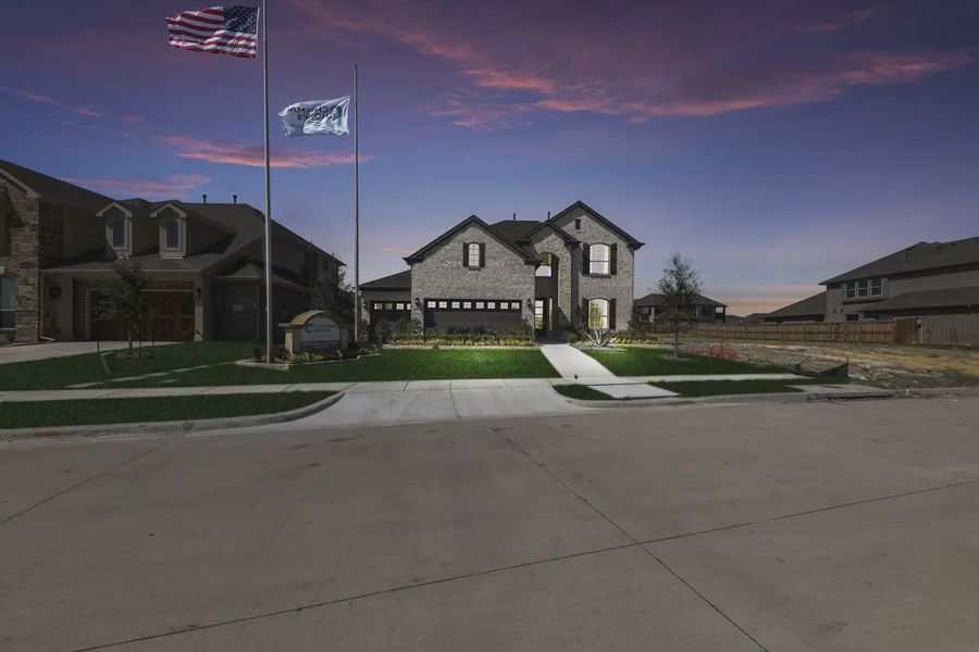 Representative exterior photo of a completed home built from the Morgan by Chesmar Homes in Heartland 50's and 60's, Heartland, TX (Image 24).