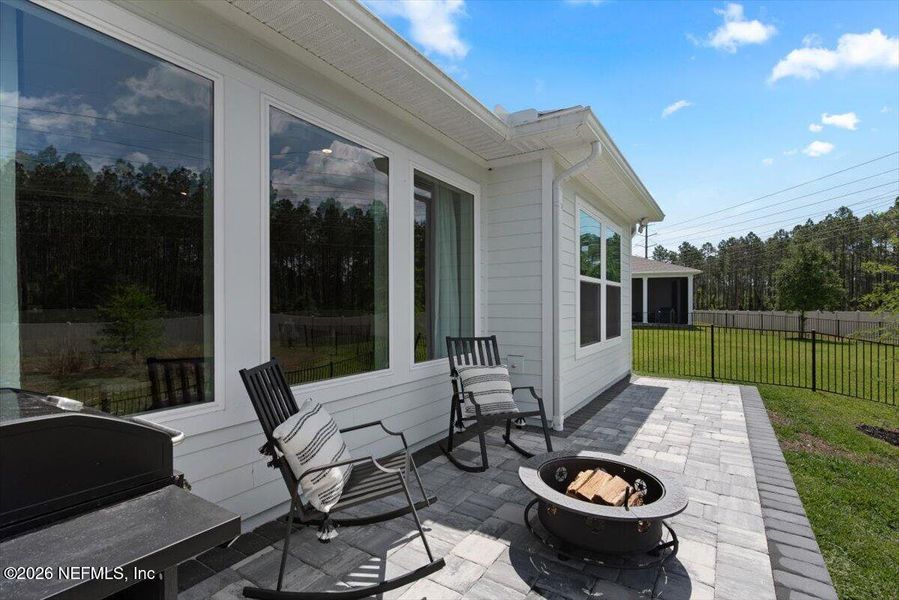Exterior details and patio area of a home in Middlebourne 50', St. Johns (Image 3).