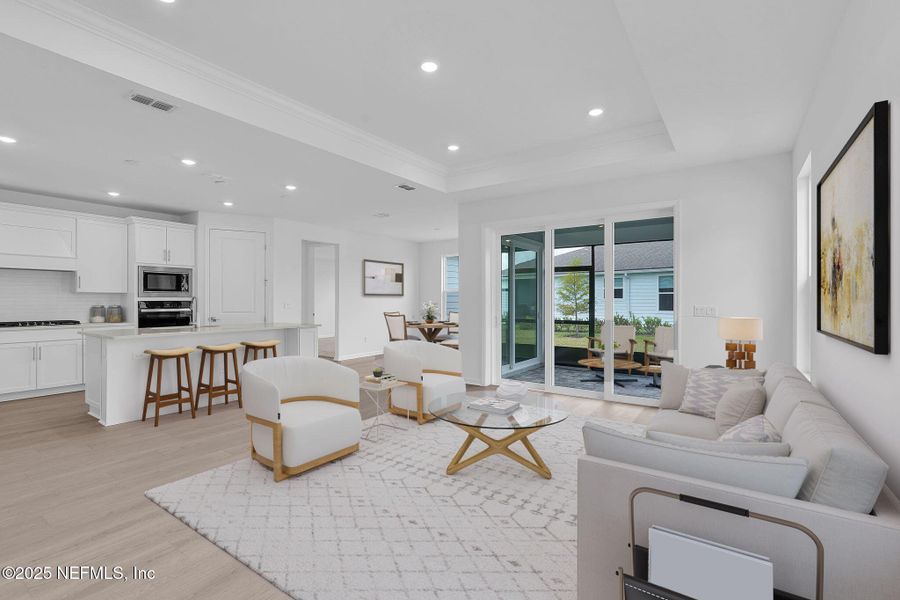 Furnished interior view inside a new home in Summer Bay at Grand Oaks, St. Augustine (Image 13).