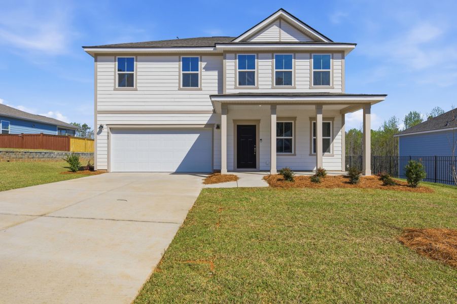 Front exterior of a new home in Carriage Estates, Lexington, SC, highlighting curb appeal (Image 24).