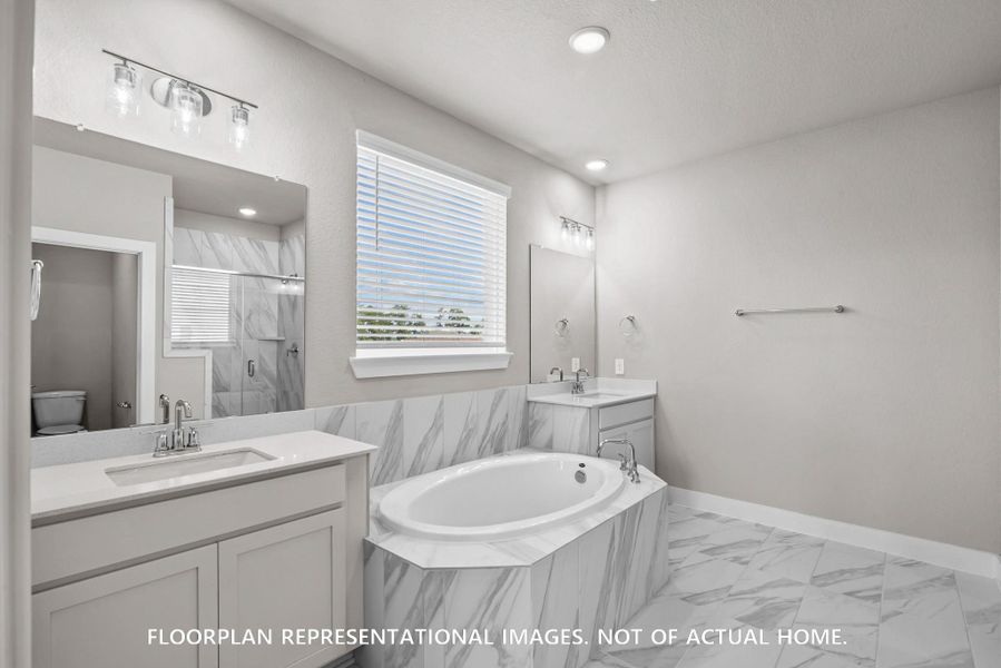 Furnished interior view inside a new home in Sorella, Tomball (Image 10).