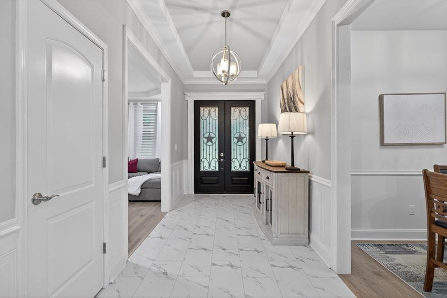 Furnished interior view inside a new home in , Oxford (Image 44).