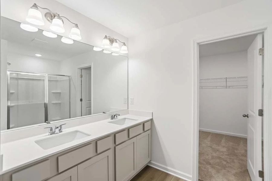 Sample Photo: Primary Bathroom featuring Artisan Collection Finishes Sample Photo: Primary Bathroom featuring Artisan Collection Finishes