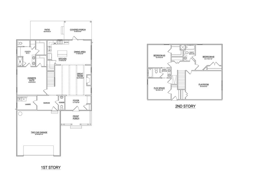 2D floor plan layout of this home in Riverside Cove, Wilmington, NC (Image 5).