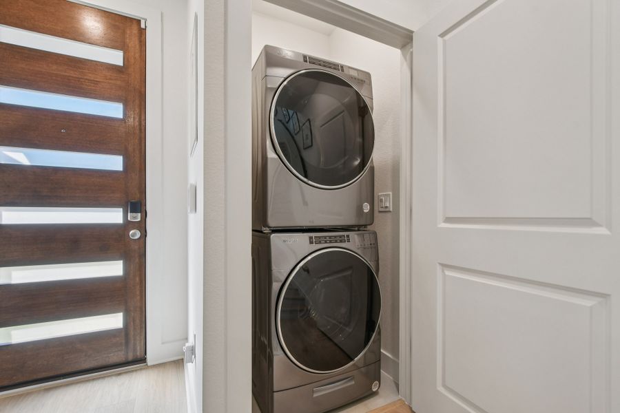 Close-up of interior finishes inside a home in Koenig Townhomes, Austin (Image 18).