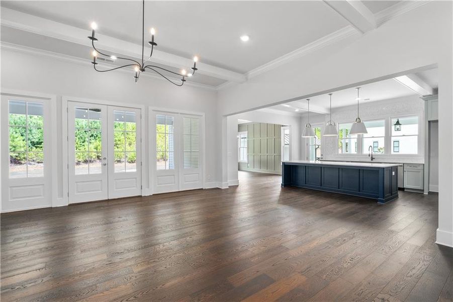 Furnished interior view inside a new home in Crossroads, Alpharetta (Image 12).