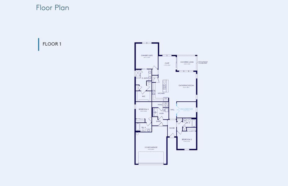 2D floor plan layout of this home in Seaire, Parrish, FL (Image 5).