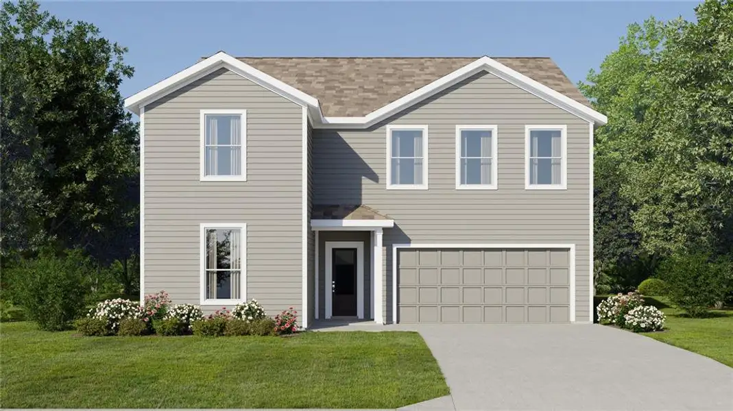 Front exterior of a new home in Sugarloaf Ridge, Minneola, FL, highlighting curb appeal (Image 1). Front exterior of a new home in Sugarloaf Ridge, Minneola, FL, highlighting curb appeal (Image 1).