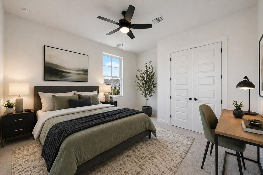 Furnished interior view inside a new home in , Buda (Image 9).