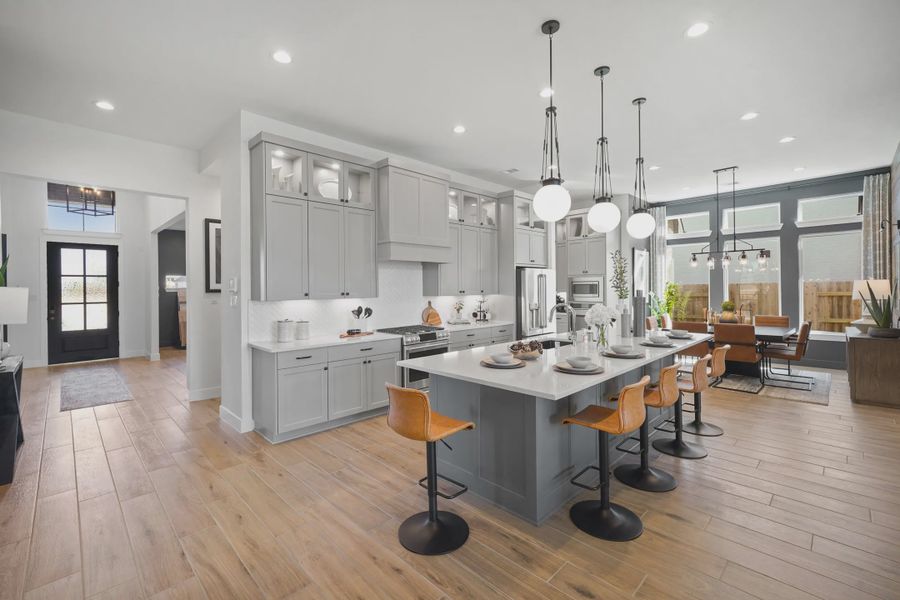 Representative furnished interior of a home built from the Silas by Chesmar Homes in Gregg Ranch, Marble Falls (Image 9).