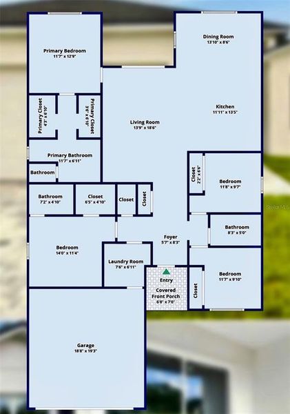 2D floor plan layout of this home in , Beverly Hills, FL (Image 5).
