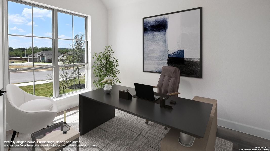 Furnished interior view inside a new home in Homestead 55', Cibolo (Image 8).