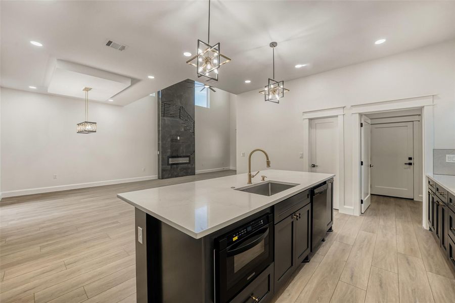 Easily stay connected while whipping up your favorite culinary delights, while also maintaining a good distance from your range to your living space.