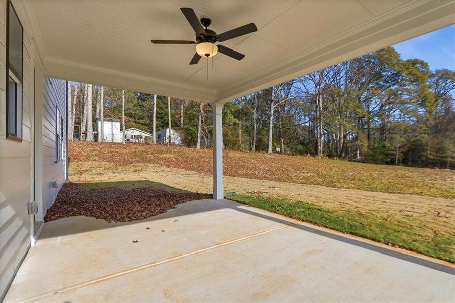 Exterior details and patio area of a home in , Statham (Image 36).