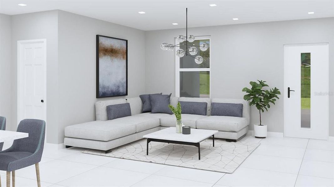 Furnished interior view inside a new home in , Sebring (Image 10).