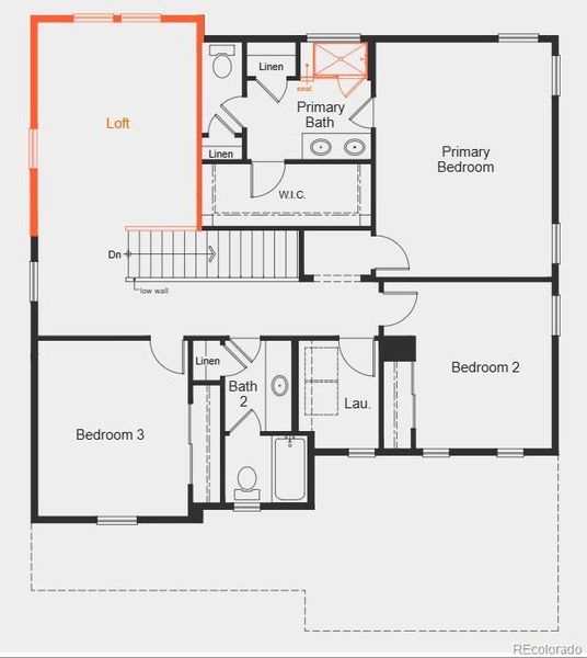 2D floor plan layout of this home in , Erie, CO (Image 3). 2D floor plan layout of this home in , Erie, CO (Image 3).