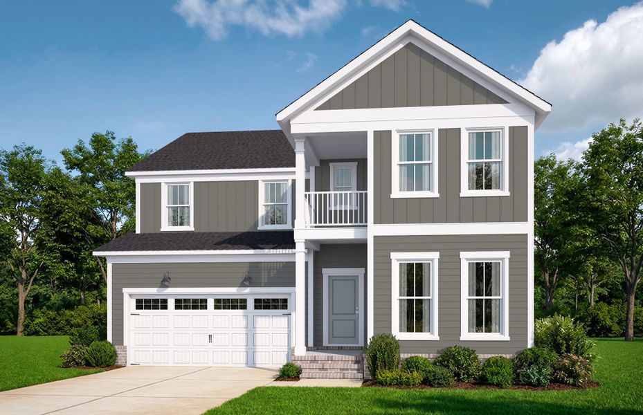 Representative exterior photo of a completed home built from the Valleybrook by Pulte Homes in Lewiston Meadows, Greensboro, NC (Image 18).