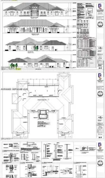 Architectural Blueprints. Representing elevation plans, roof design, and construction specifications for the property Architectural Blueprints. Representing elevation plans, roof design, and construction specifications for the property