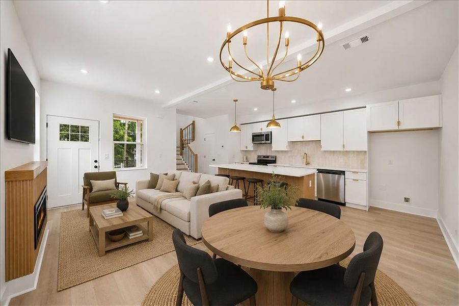 Furnished interior view inside a new home in , Atlanta (Image 33).