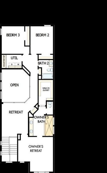 2D floor plan layout of this home in Talia – Cottage Series, Mesquite, TX (Image 2). 2D floor plan layout of this home in Talia – Cottage Series, Mesquite, TX (Image 2).