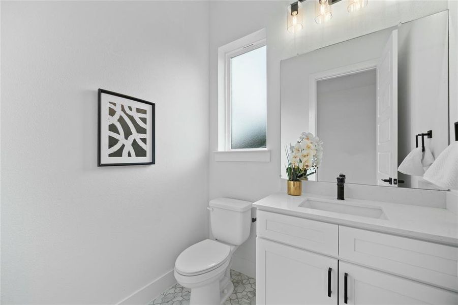 Bathroom with vanity and toilet Bathroom with vanity and toilet