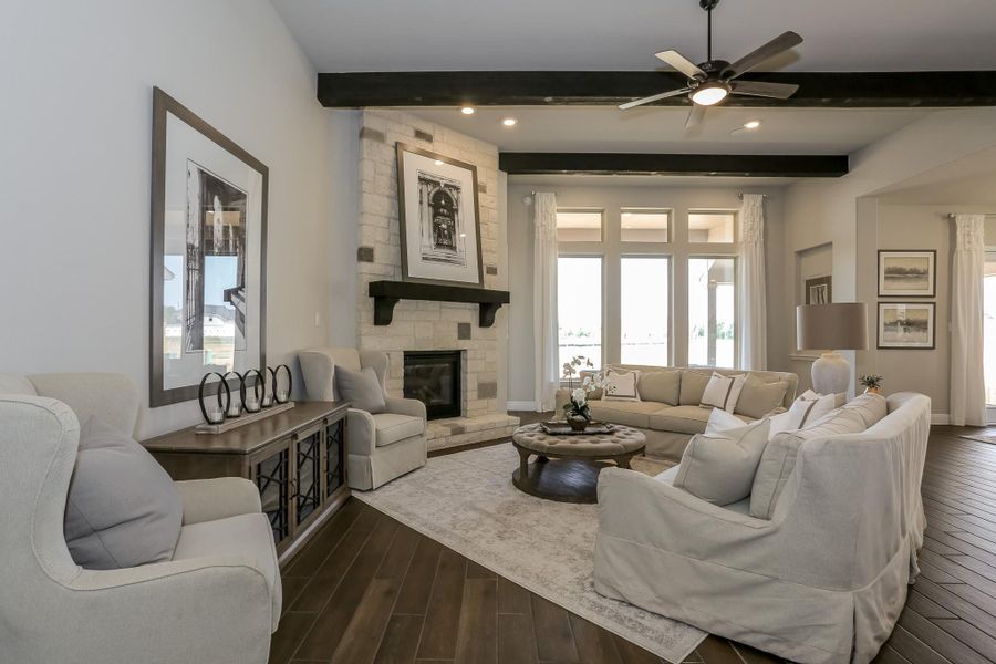 Furnished interior view inside a new home in Valencia: Hilltop Collection, Manvel (Image 7).