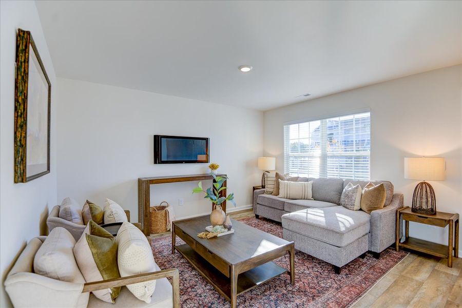 Representative furnished interior of a home built from the RILEY by D.R. Horton in Laurel Ridge, Greenville (Image 3).