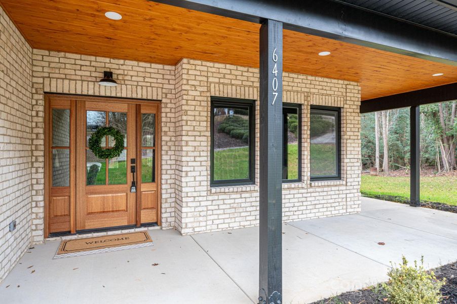 Exterior details and patio area of a home in , Hickory (Image 28).